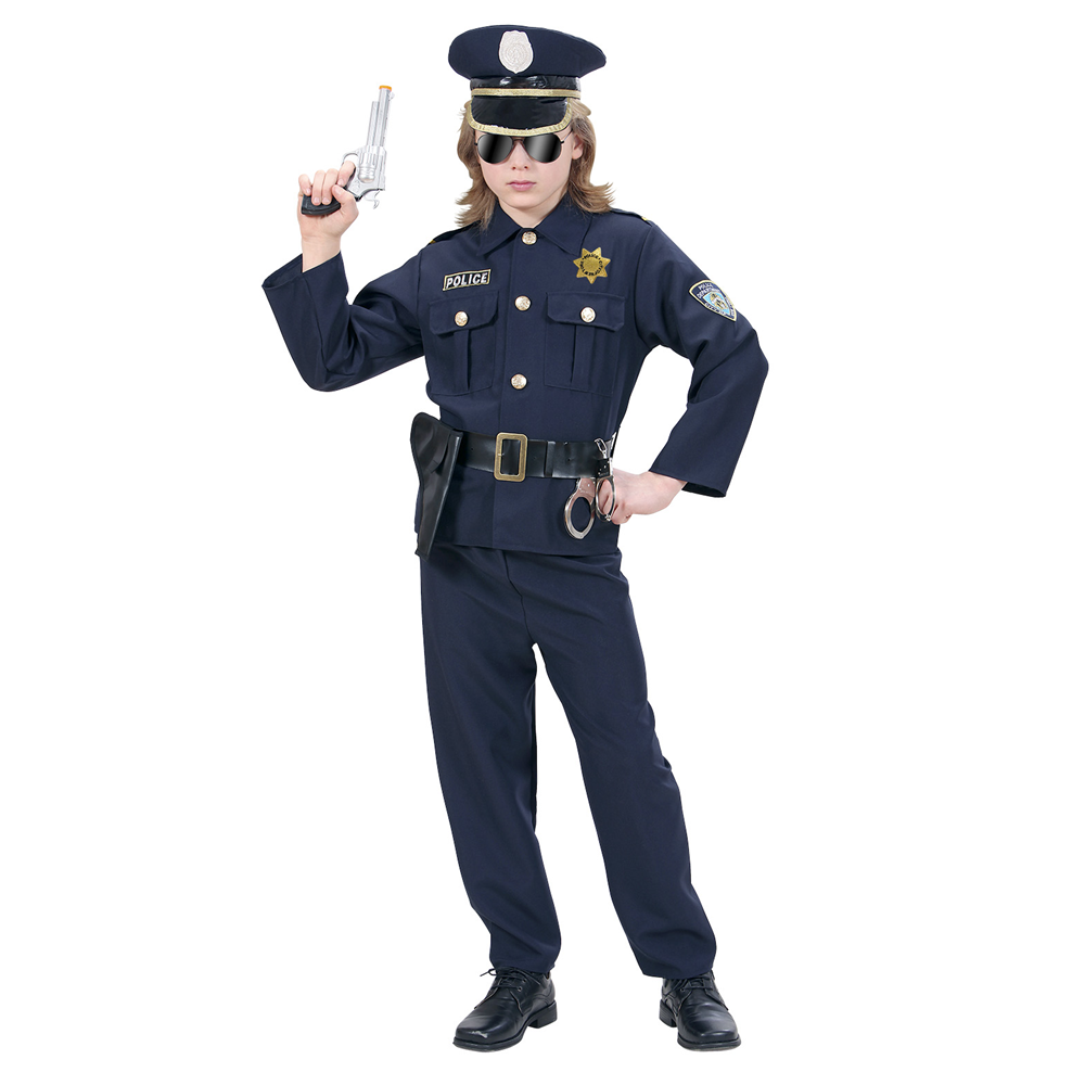 Costume vestito di carnveale Polizziotto bambino da 7 a 10 anni
