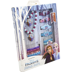 Cofanetto Portagioie Accessori Per Capelli Disney Frozen Anna e Elsa Bambine 