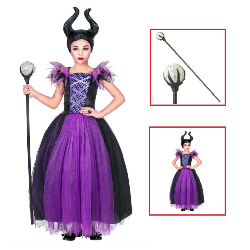 Costume Halloween Carnevale Donna Maleficent Licenza Disney