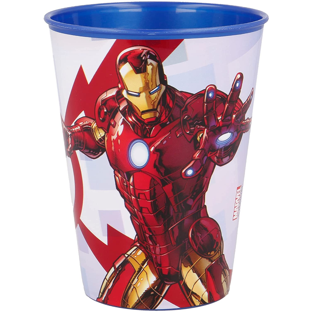 Set 2 Bicchieri per Bambini 260 ml in plastica Senza BPA/Regalo per Ragazzi Avengers Supereroi Hulk 