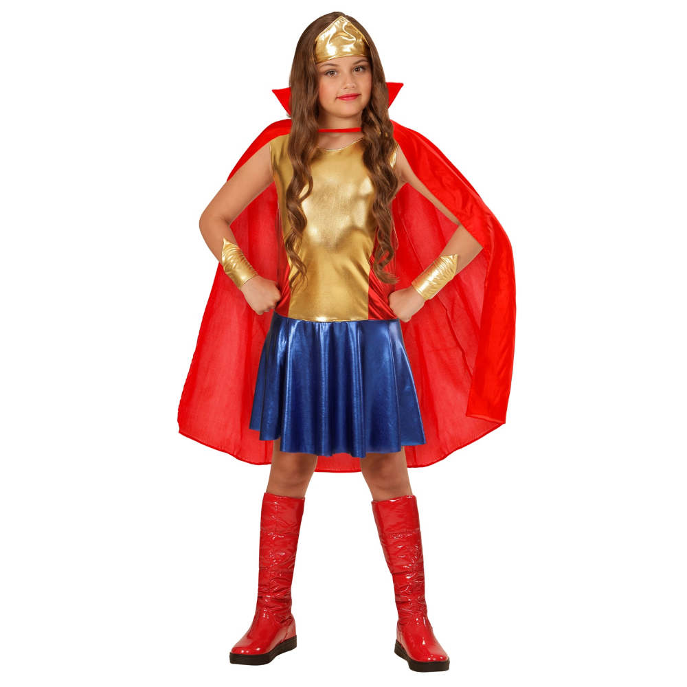 Wonder Bambina Vestito Carnevale Travestimento Costume Dress