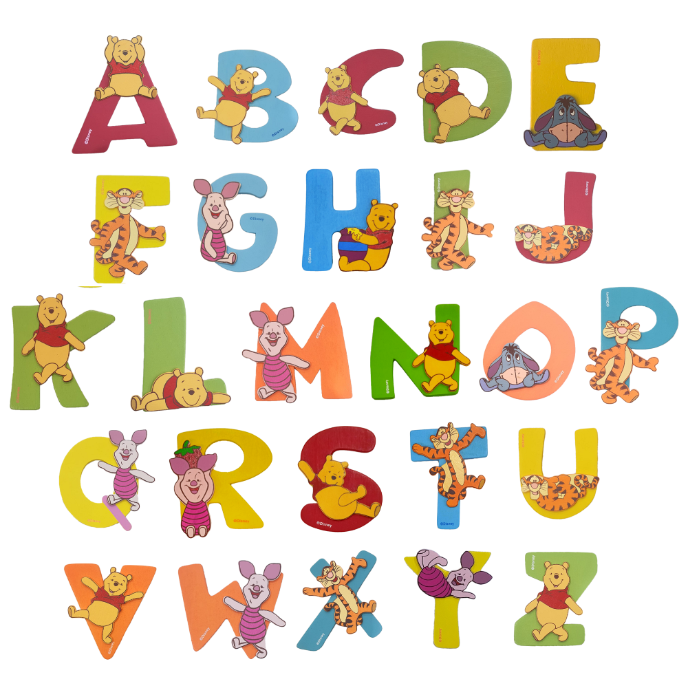 Lettere in legno Disney Winnie The Pooh e Friends 8cm Q