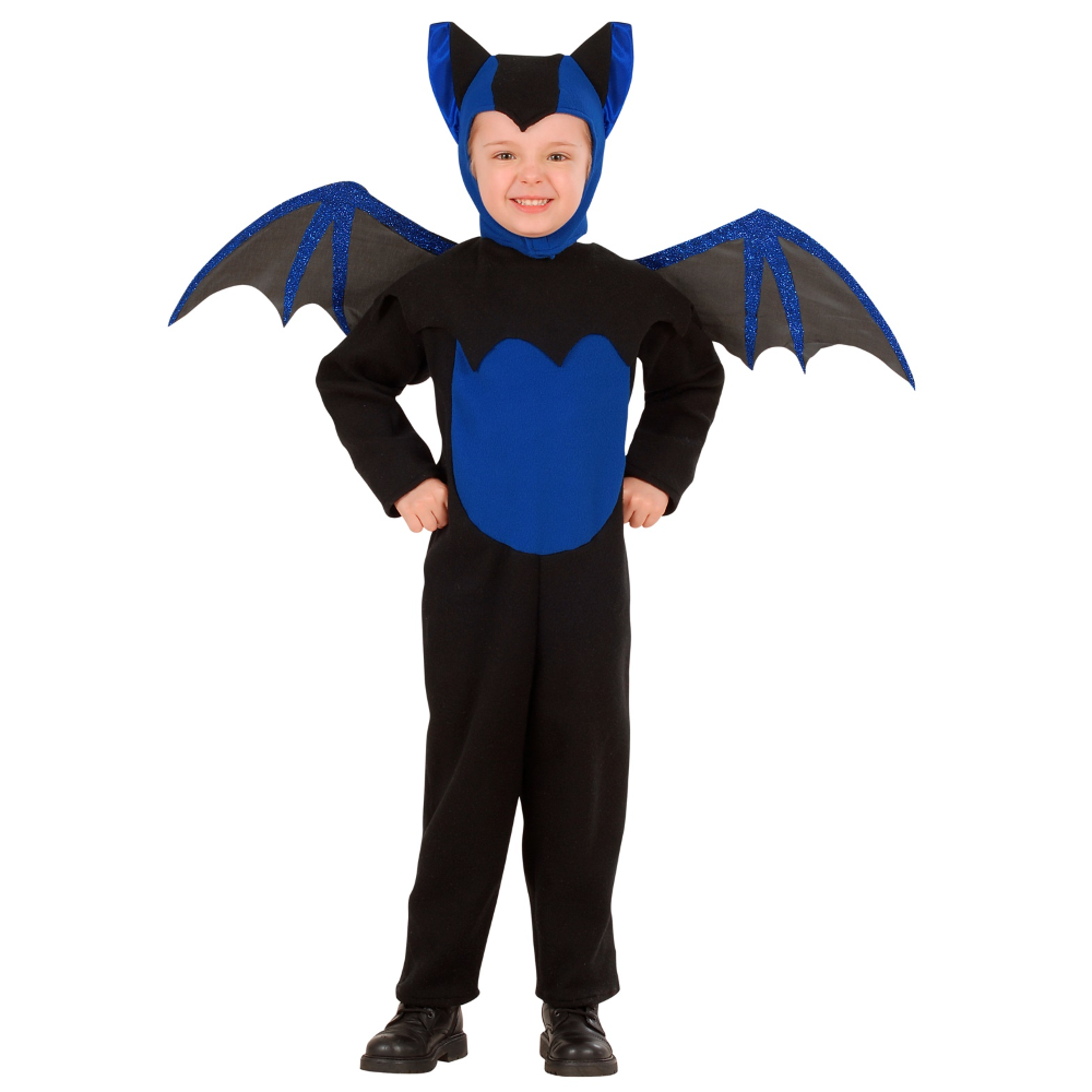 Travestimento Costume Carnevale Pipistrello Nero Bimbo Supereroe