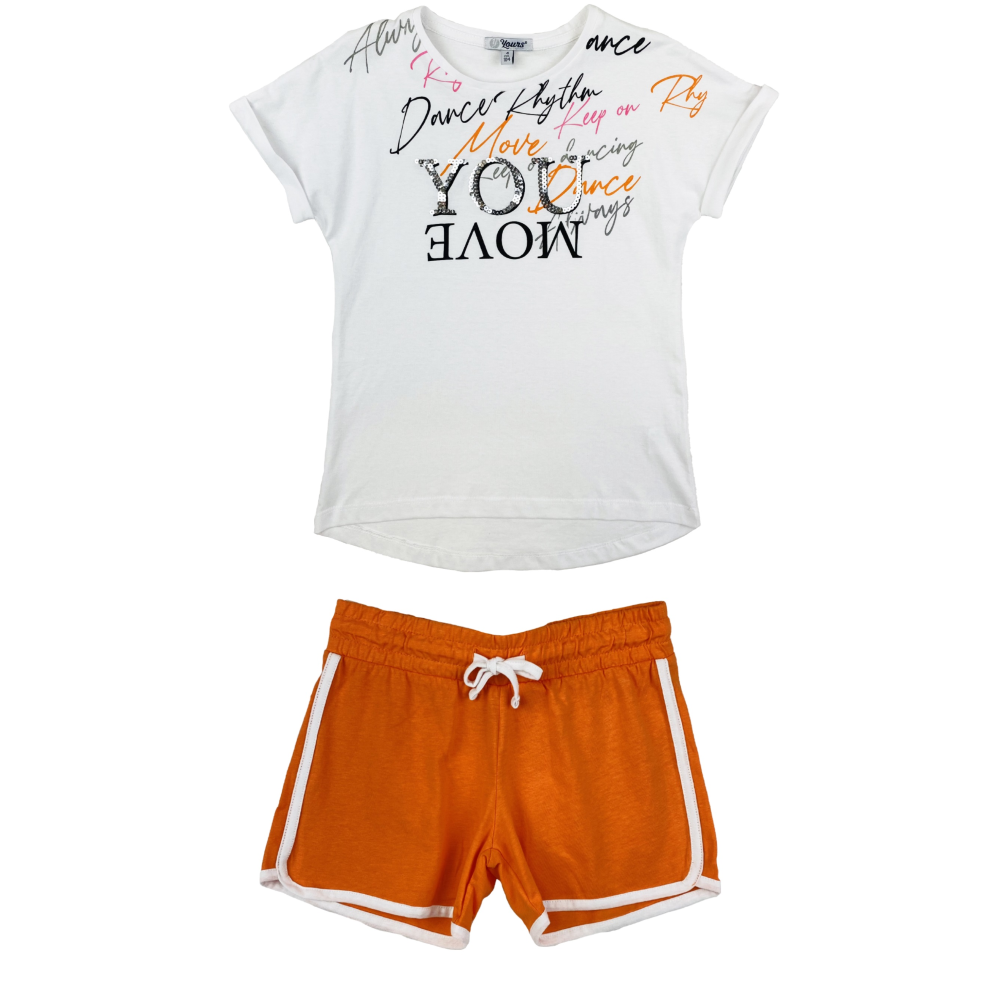 COMPLETO SHORT + T-SHIRT YOURS BAMBINA 8/16 ANNI - AY5470 (anni 16)