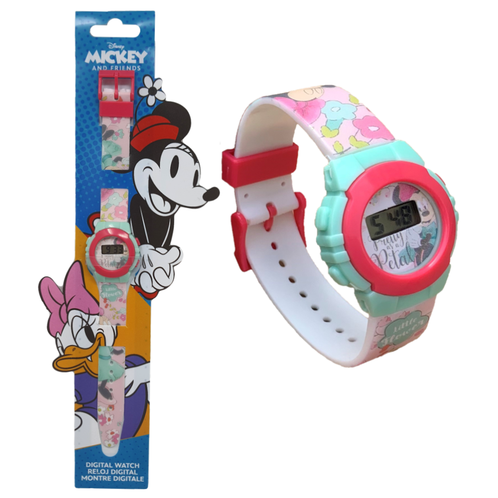 Disney Minni - Orologio da polso digitale Led per bambine, Funziona data