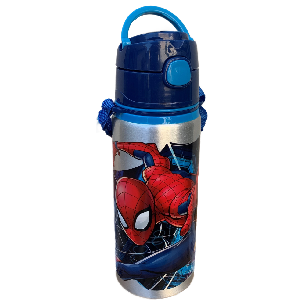 Spiderman Borraccia in Alluminio 500ml con Cannuccia Bambini n/termica  Marvel - LaTuaPreferita