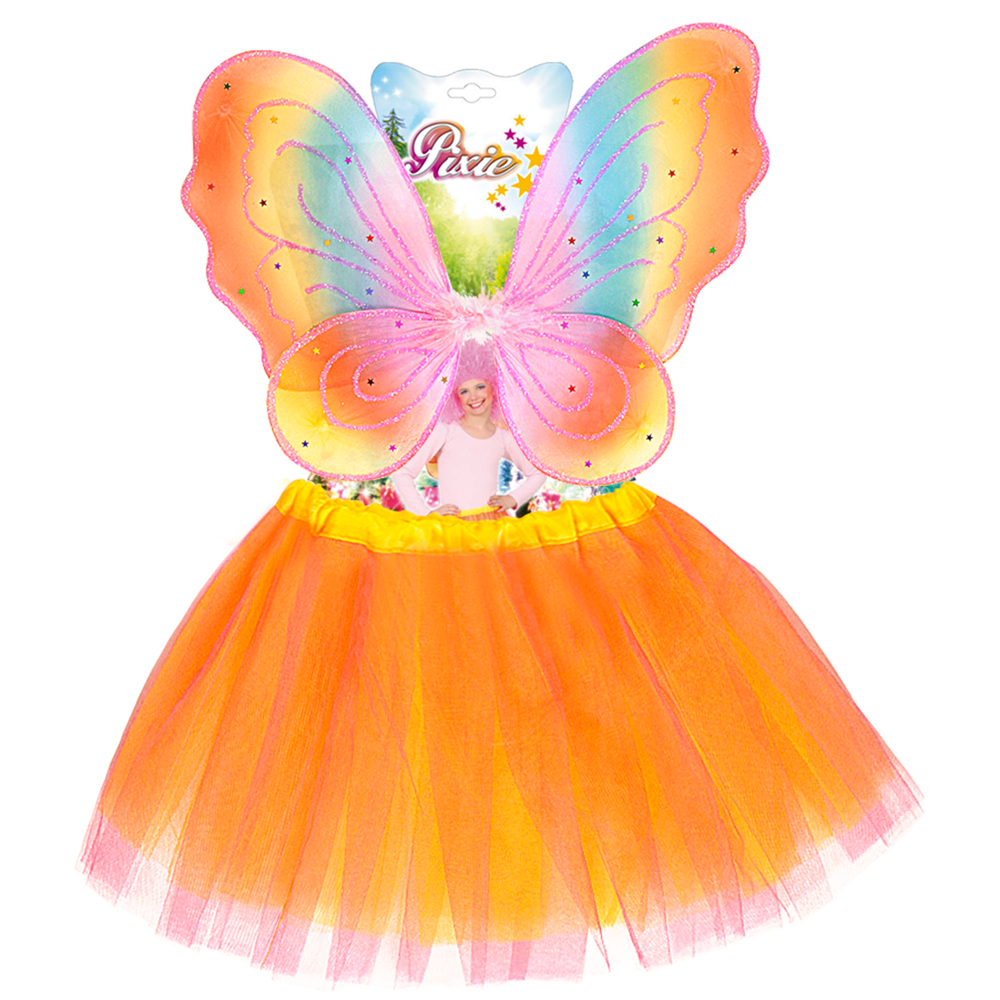 Ali Rosa da Fata farfalla per Travestimento Bambina Carnevale