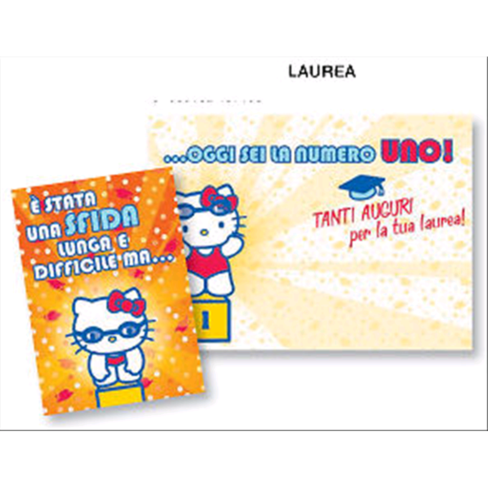 Biglietti Auguri Di Natale Hello Kitty.Cartoon Group Italia Biglietto Auguri Disney Hello Kitty Laurea Hello Kitty Biglietti Aug Oggettistica Cancelleria